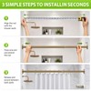 One-Piece Tension Curtain Rod 54-90 inch Brushed Gold Shower Curtain