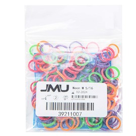 JMU Orthodontic Neon Elastics 5/16 Inch Medium 500 pack Intraoral Elastic Bands Latex Free Dental Rubber Bands Made in USA