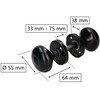 KOTARBAU® Black Rotating Door Knob. Ideal Equipment for Garage Side