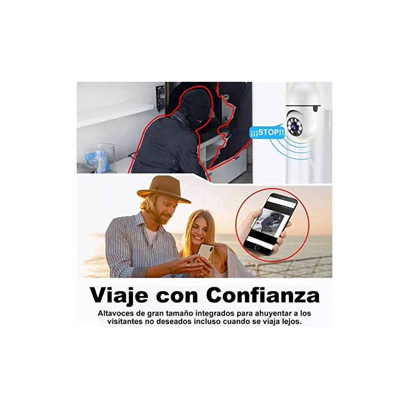 2PCS C?mara de Seguridad, Hd 1080P C?mara de Seguridad Inal?mbrica
