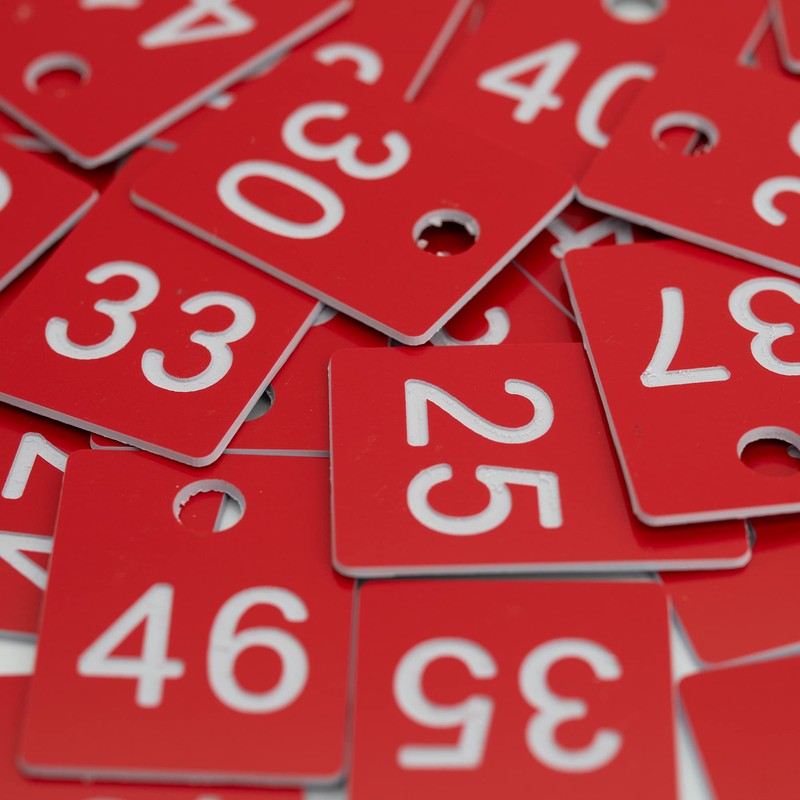 StayMax ABS Plastic Numbered Tags for Rectangle Key Number Disc