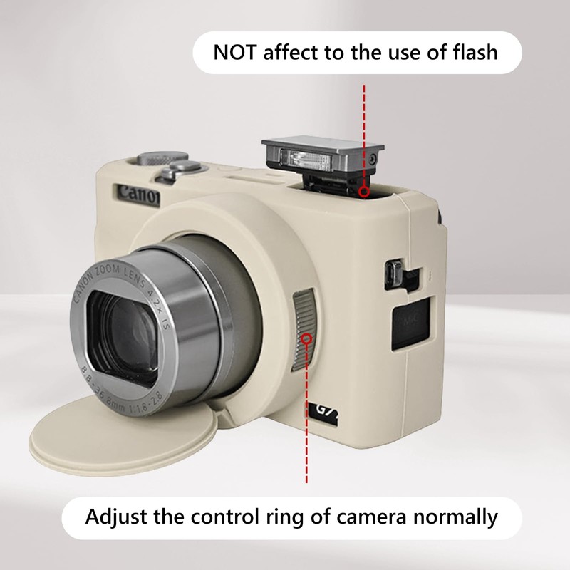 MUZIRI KINOKOO Silicone Case for Canon G7X III/Mark III/ G7X3