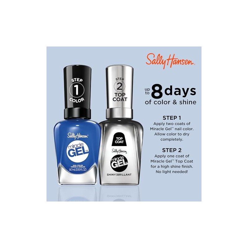 Sally Hansen Esmalte para Uñas Miracle Gel, Tidal Wave, 14.7