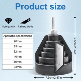 Pipe deburring tool, pipe deburring hand deburrer, tool for chamfering pipes, deburring tool for 20, 25, 32, 40, 50 and 63 mm pipe, PE, PVC, PPR pipe deburring and trimming