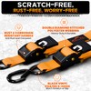 RoofPax Premium 2'' x 10" Retractable Ratchet Straps 4 Pack