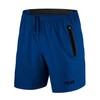 TCA Elite Tech Running Shorts Men's with Zip Pockets, blue,