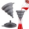 Smithcraft Funnel Set 4, Silicone Funnels for Kitchen, Collapsible Funnels