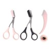 3Pack Eyebrow Scissors with Comb,Stainless Steel Eyebrow Trimmer Scissors with