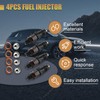 Bulubiu 4PCS Fuel Diesel Injector 131406490 Fit for Perkins Engine
