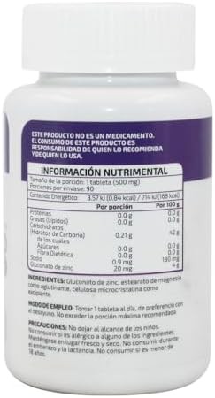 ZINC 90 TABLETAS TECNONATURA