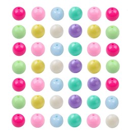 Acrylic round beads, candy color beads, 2300Pack Smooth Candy Color Beads for Jewelry Making, Vase Fillers and Wedding Birthday Party Decoration(Mixed colors, 6mm)