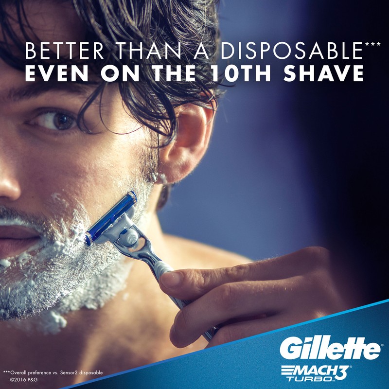Gillette Mach3 Turbo Cartridges, 4 Count