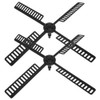 IMIKEYA 2 Sets Plastic Garden Windmill Leaf Solar Wind Spinners