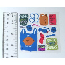 Violette Stickers - RECYCLE STICKERS - 4x4 Square of NEW RELEASE Stickers #K224