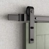 SMARTSTANDARD Sliding Barn Door Hardware Hangers 2pcs (Black) (J Shape