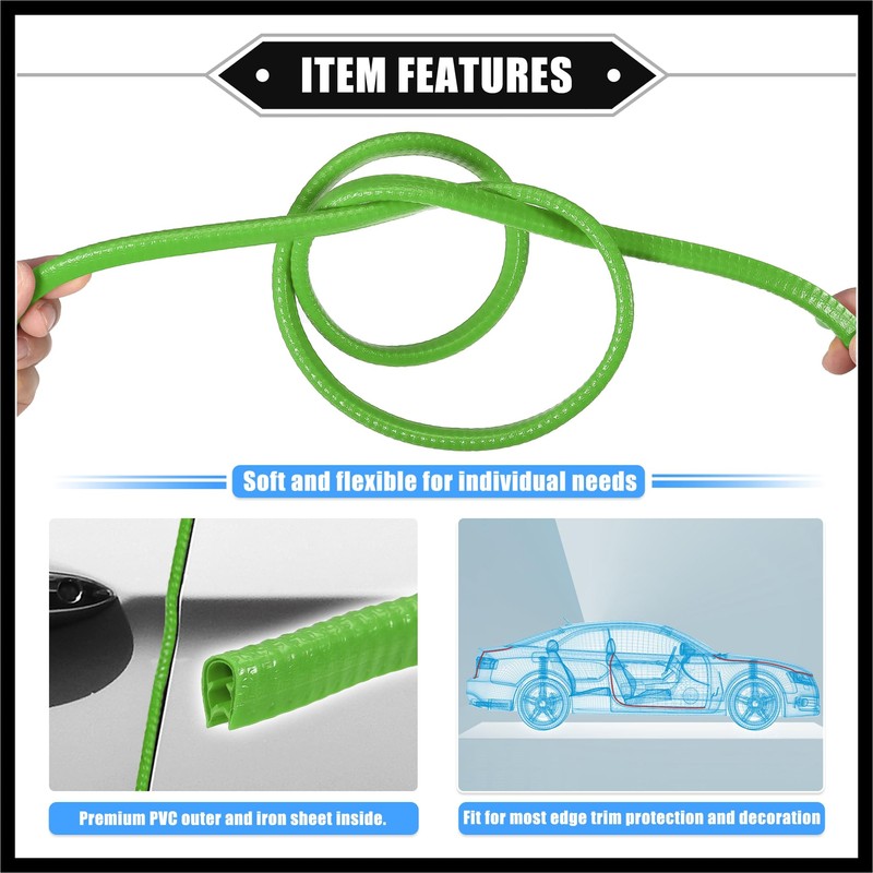 Hihaha Car Door Edge Guard, 16.4ft U Shape Rubber Trim