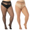 WiliW 2 Pairs Plus Size Sheer Pantyhose for Women, 20D