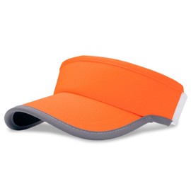 Headsweats Womens Lightweight Performance Running Reflective Visor, Hi Viz Orange Reflective