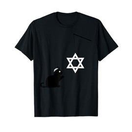Hanukkah Cat Star Of David Toy Chanukah Jew Women Girls Kids T-Shirt