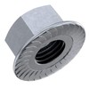 M6 Flange Nuts with Locking Toothing (Pack of 50) Galvanised