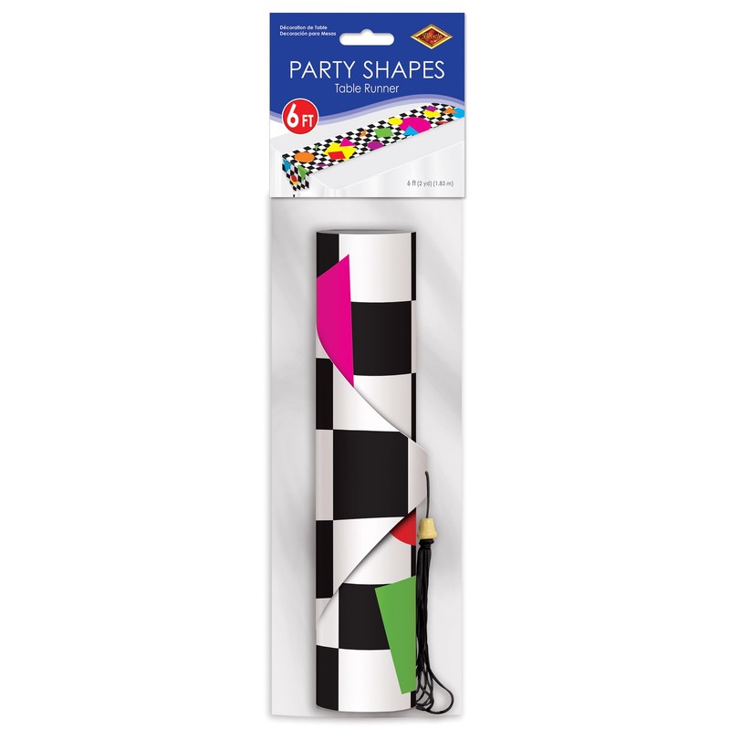 Printed Party Shapes Table Runner Party Accessory (1 count) (1/Pkg)