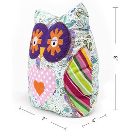 Door Draft Stop-Cute Green Owl Weighted Door Stopper for Home and Office Decoration