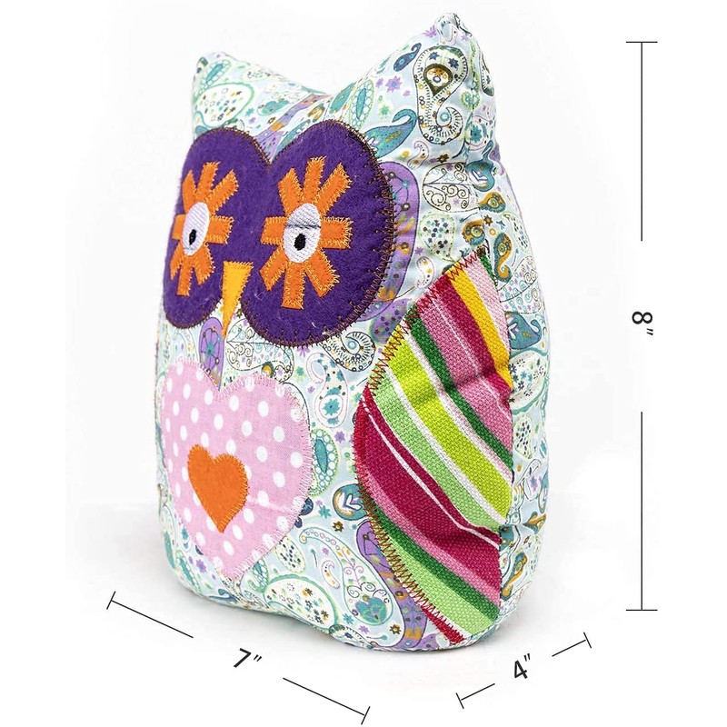 Door Draft Stop-Cute Green Owl Weighted Door Stopper for Home