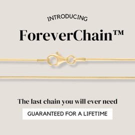KISPER Gold 8 Sided Snake Chain Necklace –Thin, Dainty, Gold-Plated 925 Sterling Silver Jewelry for Women & Men with Lobster Clasp – Made in Italy, 30”