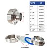 LOZOME 1-1/2" Weld Union Sight Glass Sanitary Weld Sight Glass