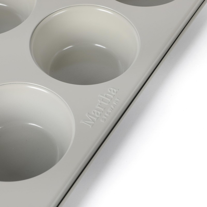 Martha Stewart Gallen 12 Cup Nonstick Carbon Steel Muffin/Cupcake Pan