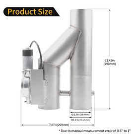 Piclafe Universal 2.5 Inch Stainless Steel Exhaust Pipe Kit