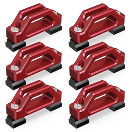 MZS Tie Down Anchors Bed Cleats T Slot Nuts Compatible with Tacoma Tundra Gladiator Truck Deck Rail System for Cargo Trailer, Replace PT278-35160 PT278-35112 PT278-35111 Red 6Pcs