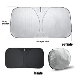 D-Lumina Auto-Sonnenschutz für die Windschutzscheibe – Faltbarer Auto-Sonnenschutz, UV-Blocker, für die meisten Autos, SUVs und LKWs (klein – 140 x 70 cm)