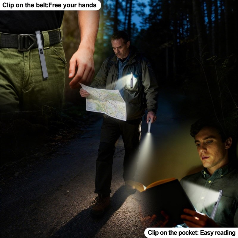 CHICES 2PACK Pen Light Rechargeable Flashlight - COB Small Portable