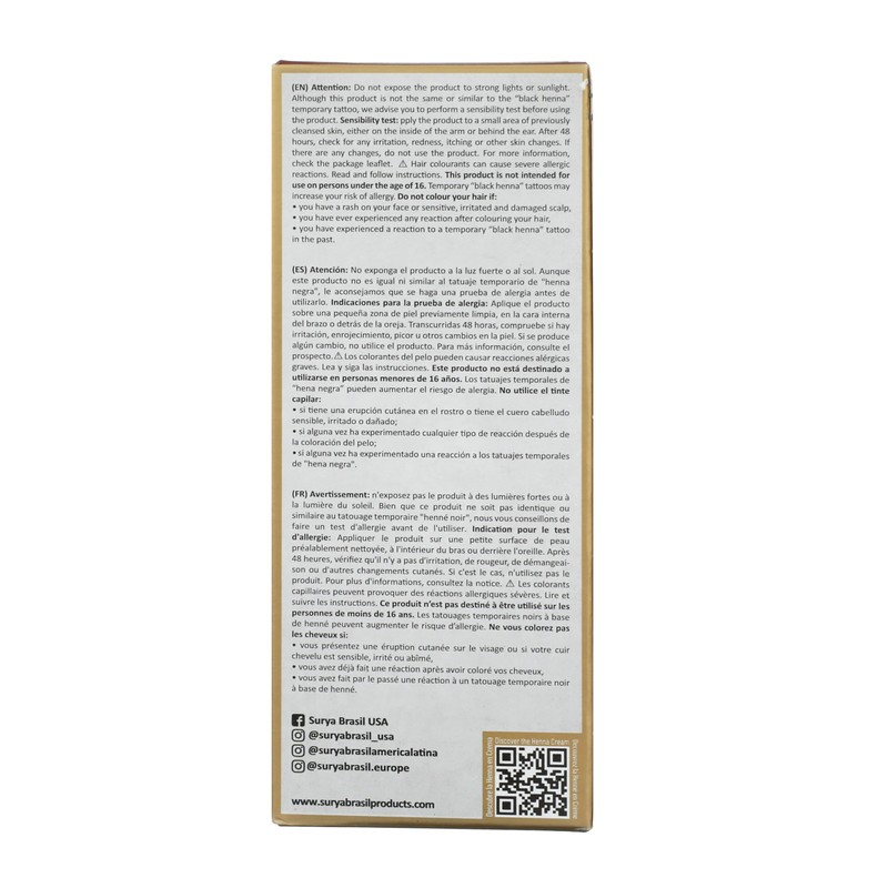 Surya Brasil Henna Cream Chocolate - 94% Natural Ingredients, Vegan,