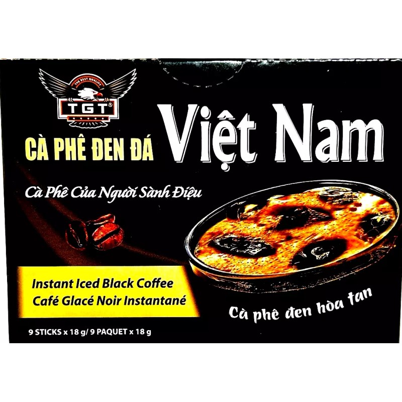 TGT Viet Nam Instant Iced Black Coffee 9 Sticks x