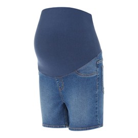 MAMALICIOUS Women's Mlamy Skinny Shorts V, Medium Blue (Medium Blue Denim), XS
