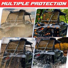 StarknightMT RZR Windshield, Tinted Back Window Compatible with 2014-2023 Polaris RZR XP 1000/4 1000/ XP TURBO/4 TURBO RZR Accessories Rear Windscreen Strong Polycarbonate Dust Panel