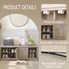 DINZI LVJ Shoe Bench, Entryway Storage Bench with Doors, Cushion,