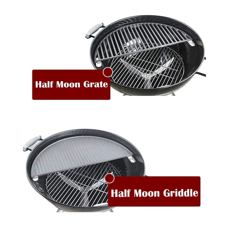 KAMaster 22" Half Moon Cast Iron Cooking Grate Grill Accessory
