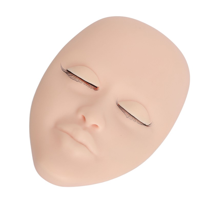 Lash Mannequin Face 3 Pairs Removable Eyelids Eyelash Extension Practice