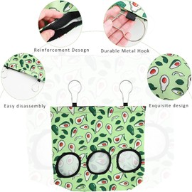 MEZOKUCEL 3PCS Rabbit Hay Feeder Bag, 3 Holes Hanging Hay Feeder Guinea Pig Hay Bag for Rabbits Bunny Chinchillas Hamsters Rats and Other Small Pets Small Animal (3 Holes, Large)
