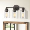 Emliviar 3-Light Oil Rubbed Bronze Vanity Light, Farmhouse Bronze Bathroom