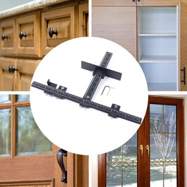 LYNICESHOP Cabinet Hardware Jig Tool, Cabinet Hardware Jig Punch Locator Adjustable Drill Guide Punch Locator Tool Adjustable Drill Guide for Accurate Installation