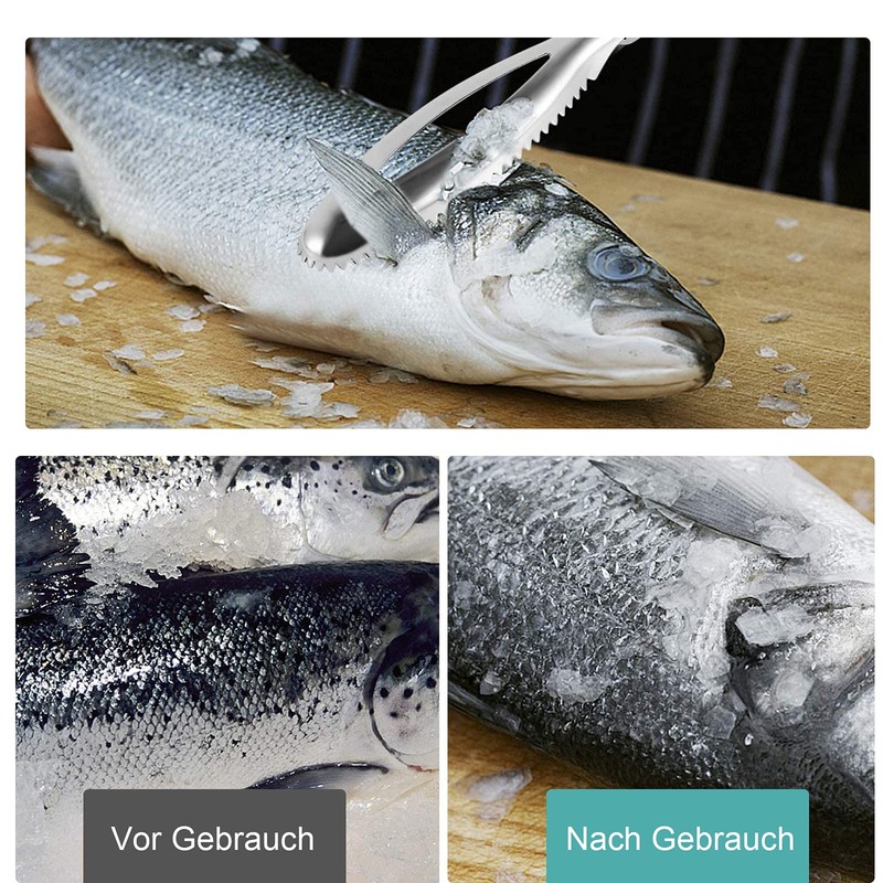 Esteopt Fish Scaler, Fish Scaler Stainless Steel Remover, Fish Scaler,