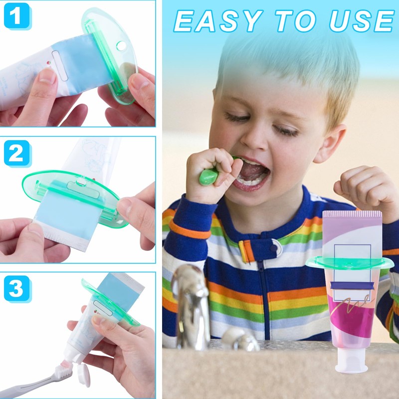 LOVEINUSA 4PCS Toothpaste Squeezers, Tube Squeezer Hanging Squeezer Dispenser Toothpaste