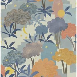 Alja Horvat NuWallpaper x Alja Horvat Blue Bohemian Walk Peel & Stick Wallpaper, AHS4712