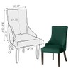 FORCHEER Wing Back Dining Chair Covers Set of 2 Green