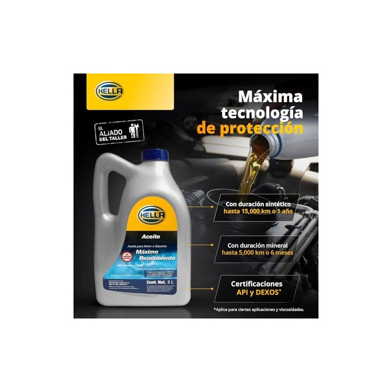 Hella Aceite 100% Sintético 5W30, 946 ml