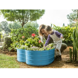 Galvanized Raised Garden Beds Outdoor // Planter Raised Beds for Gardening, Vegetables, Flowers // Large Metal Garden Box (Teal) // Tool-Free Assembly